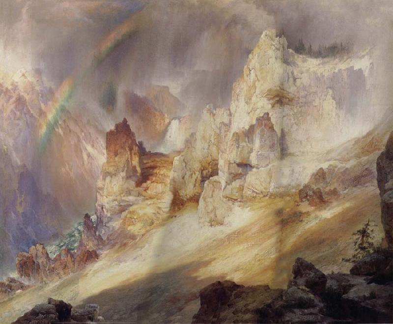 Thomas Moran Rainbow over the Grand Canyon of the Rellowstone oil painting image